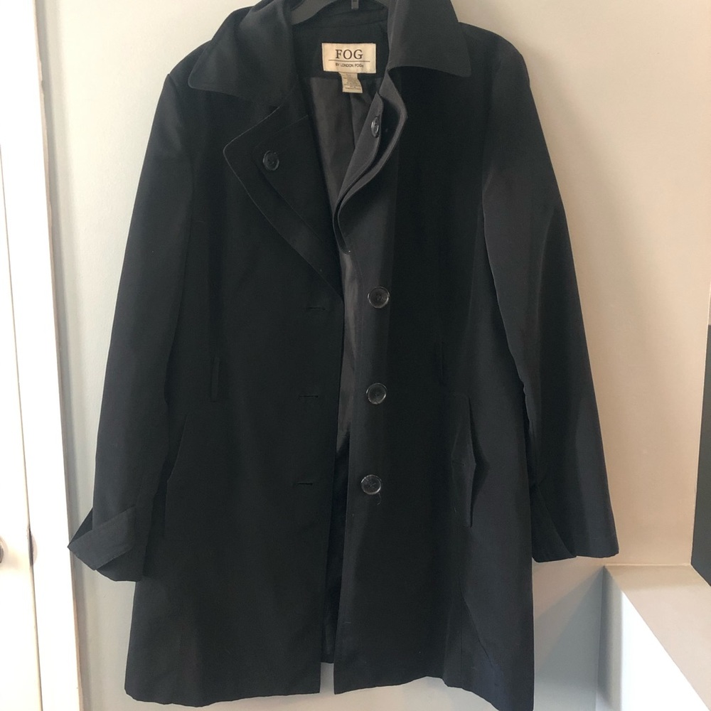 Black rain jacket